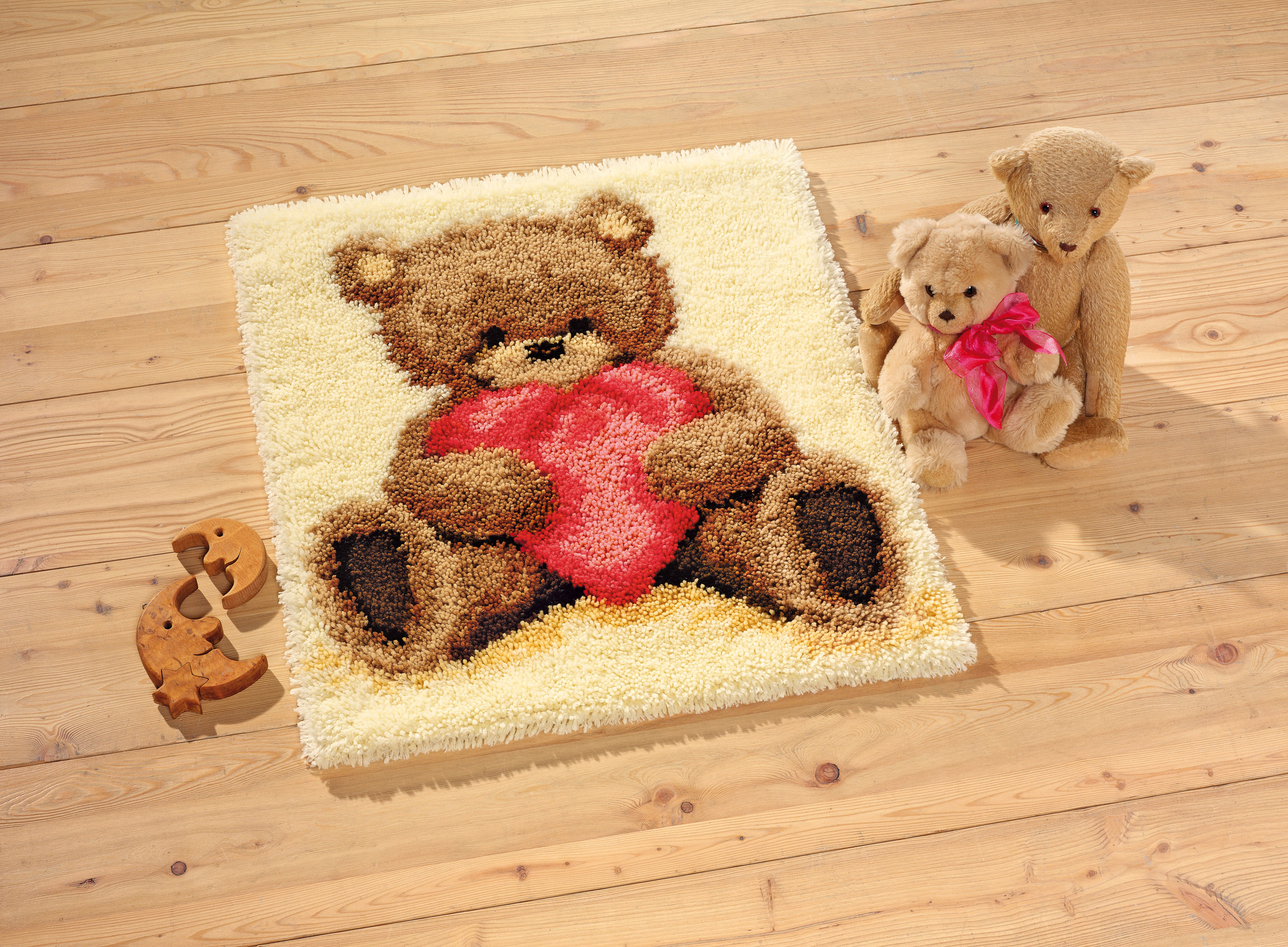 Tapis kit au point noué ours 55x60cm - 3B COM